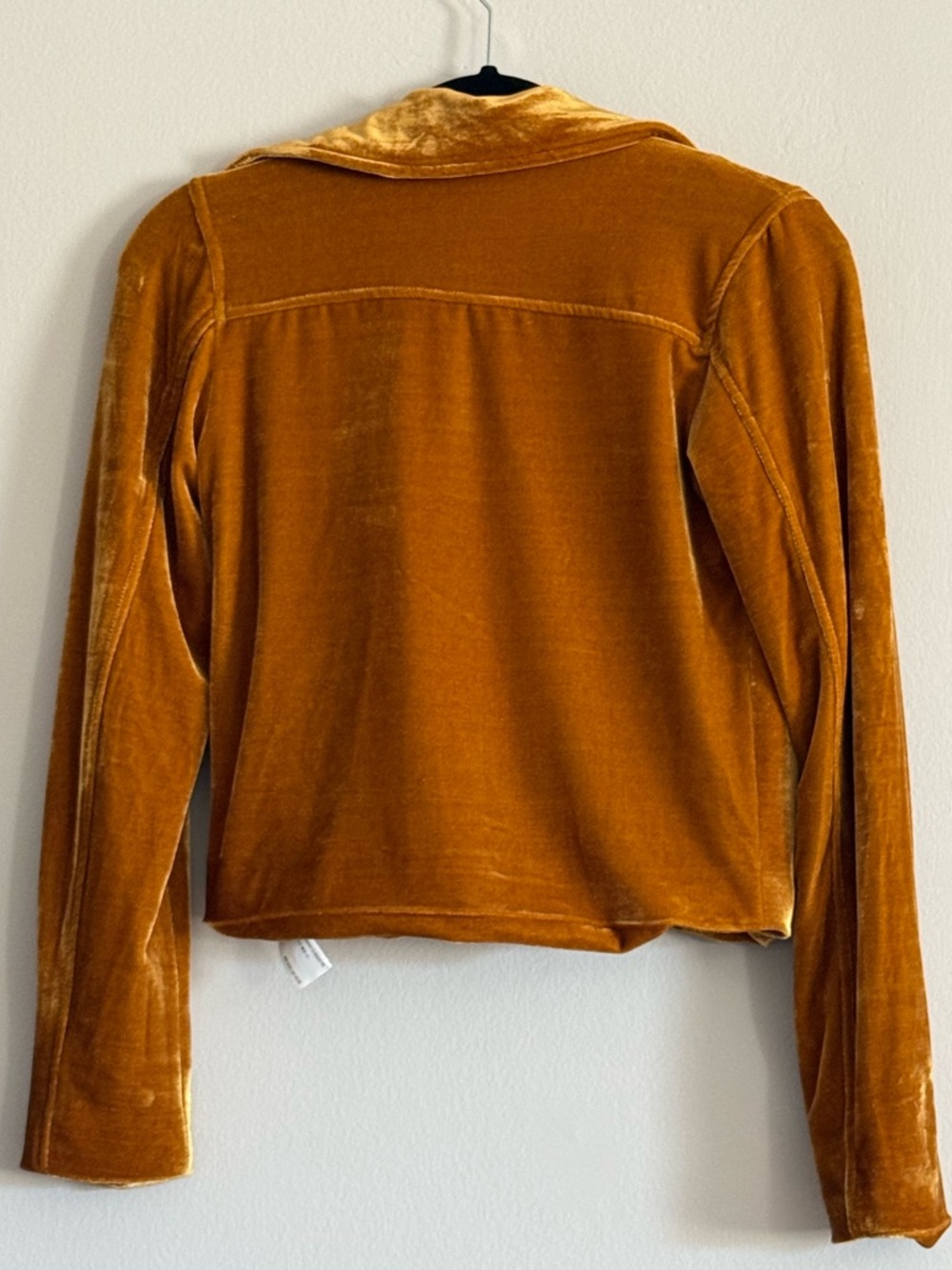 Forever 21 Velvet Moto Jacket in Mustard Yellow / Marigold - Picture 6 of 6